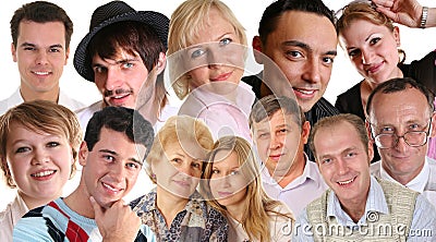 Many faces Stock Photo