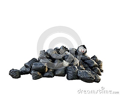 Many garbage bag Stock Photo