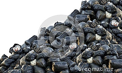 Many garbage bags Stock Photo