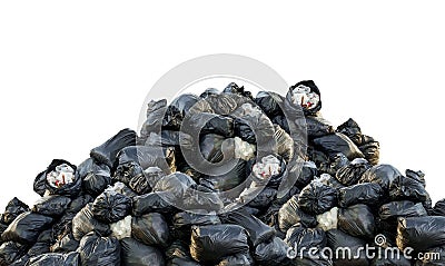 Many garbage bags Stock Photo