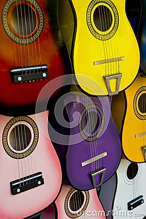 Many guitars Stock Photo