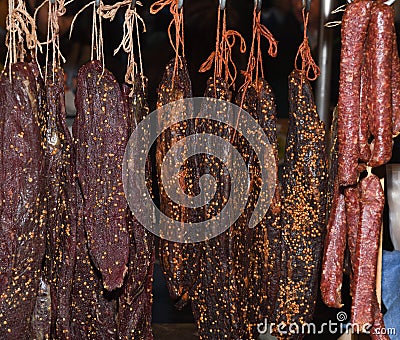 Many homemade English mix of meat specialties Stock Photo