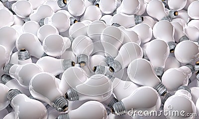 Many Incandescent Bulbs Stock Photo