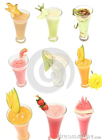 Many kind of juice Stock Photo