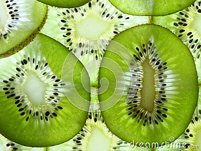 Many kiwi slices Stock Photo