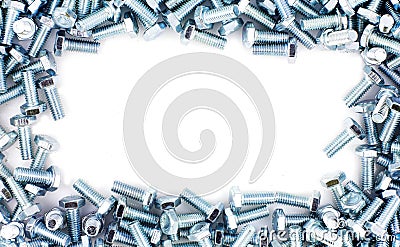 Many metal bolt texture background Stock Photo