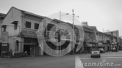 Many old houses at Little India in Kuala Lumpur, Malaysia Editorial Stock Photo