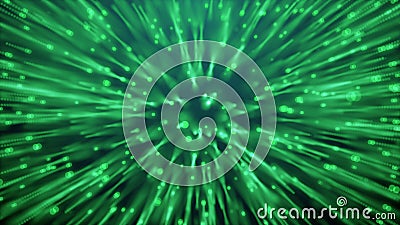 Many particles like worms or midge are in dark space, 3d render computer generated background Stock Photo