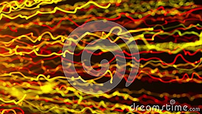 Many particles with long tails, 3d rendering, computer generating background Stock Photo