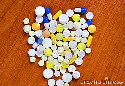 Many Pills closeup Stock Photo
