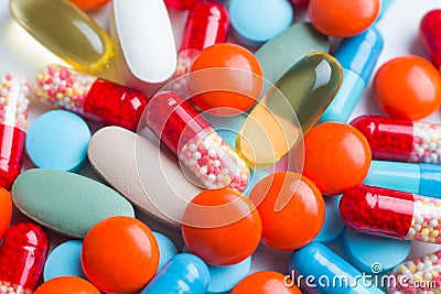 Many pills Stock Photo