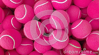 Pink tennis balls Stock Photo