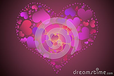 Many Red Clipart Heart Stock Photo