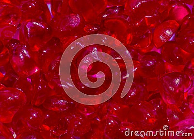 Many red heart jelly bean Stock Photo