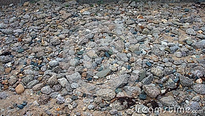 Many rocks close to Atlantic ocean shore Stock Photo