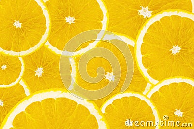 Many slices of orange fruit Stock Photo