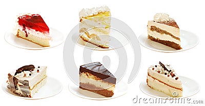 Many slices of pies Stock Photo