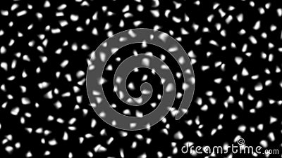Many spots randomly wiggles in the dark. Computer generated 3d rendering abstract background Stock Photo