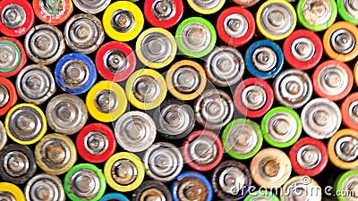 Many Used Harmful Effects of Batteries on the Nature the Earth Stock Video - of alkaline, capacity: