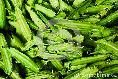 Many of winged bean in fresh market Stock Photo