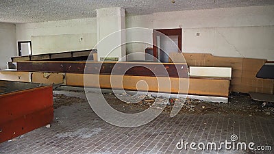 Valcanale, Bergamo, Italy. Abandoned hotel close to the ski slopes Editorial Stock Photo