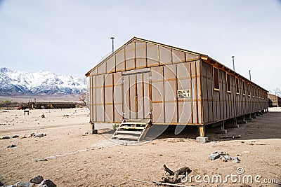 Manzanar Detention Center Braacks Housing Stock Photo