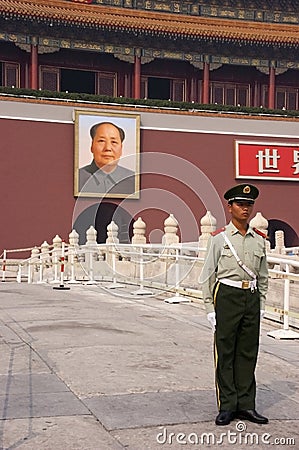 Mao Tse Tung Tiananmen Square Beijing China Travel Editorial Stock Photo