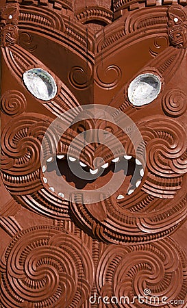 Maori Carving Editorial Stock Photo