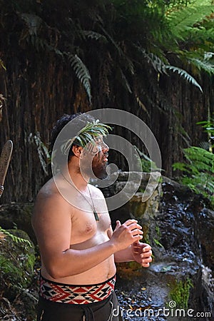 Maori culture men Editorial Stock Photo