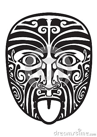 Maori mask. Vector Illustration