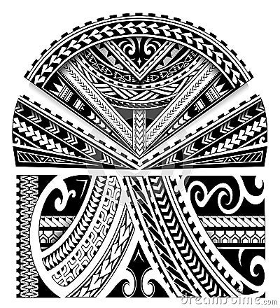 Maori style sleeve ornament Vector Illustration