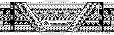 Maori style armband tattoo shape Vector Illustration
