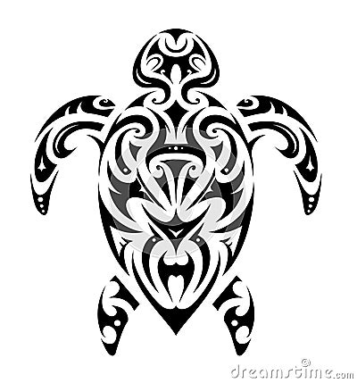 Maori style turtle shape Vector Illustration
