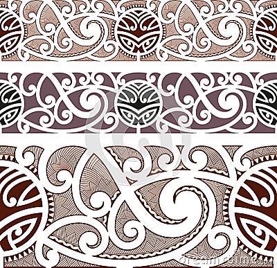 Maori styled seamless pattern Vector Illustration