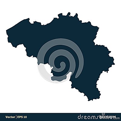 Belgium - Europe Countries Map Vector Icon Template Illustration Design. Vector EPS 10. Vector Illustration