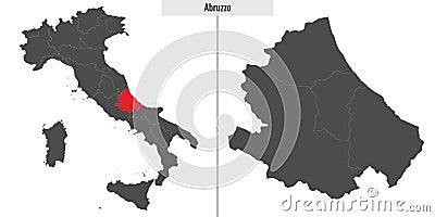 Abruzzo map province of Italy Vector Illustration
