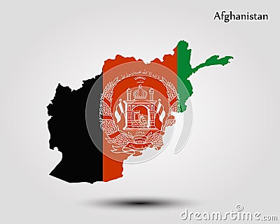 Map of Afghanistan Cartoon Illustration