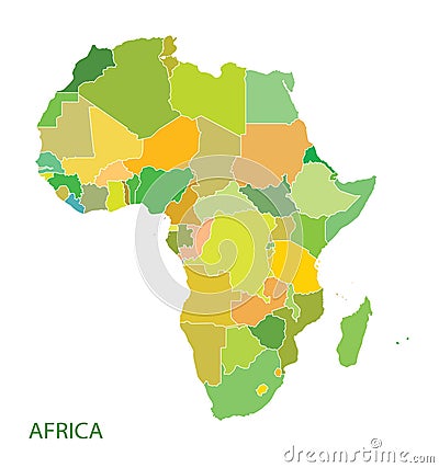 Map of Africa continent Vector Illustration