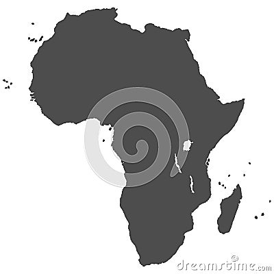 Map of the African continent Vector Illustration