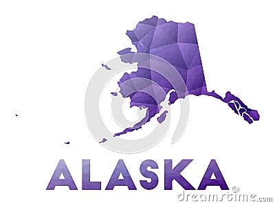 Map of Alaska. Vector Illustration