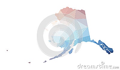 Map of Alaska. Vector Illustration