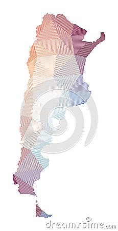 Map of Argentina. Vector Illustration