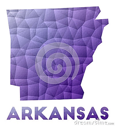 Map of Arkansas. Vector Illustration