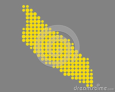 Map of Aruba Vector Illustration