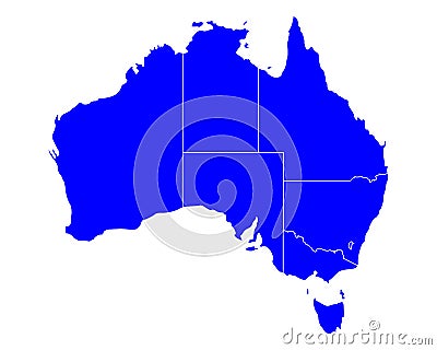 Map of Australia Vector Illustration