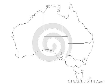 Map of Australia Vector Illustration