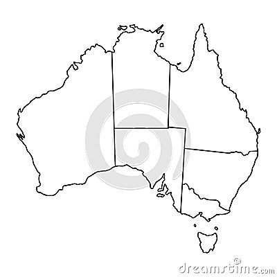 Map of Australia Stock Photo