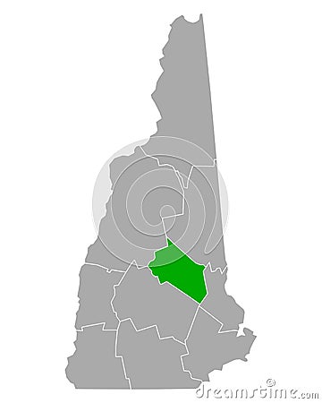 Map of Belknap in New Hampshire Vector Illustration