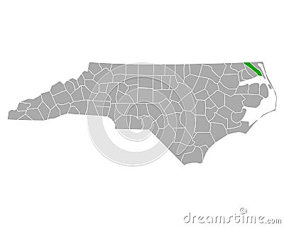 Map of Camden in North Carolina Vector Illustration
