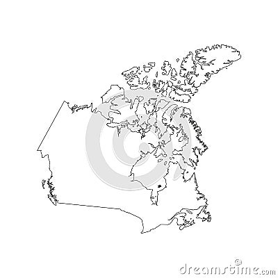 Map of Canada Vector Illustration
